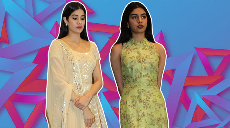 Janhvi Kapoor, Khushi Kapoor, Sridevi birth anniversary, mr india screening, Janhvi Kapoor fashion, Khushi Kapoor fashion, celeb fashion, bollywood fashion, indian express, indian express news