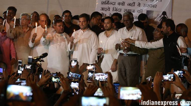 Muzaffarpur shelter abuse case: Tejashwi Yadav leads protest at Jantar Mantar, Rahul Gandhi, Kejriwal join