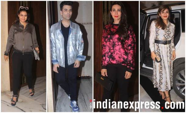 Kajol, Karan Johar, Karisma Kapoor, Raveena Tandon