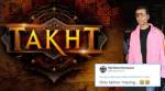 Karan Johar unveils cast of 'Takht', Twitterati wonder why Taimur is missing Karan Johar unveils cast of 'Takht', Twitterati wonder why Taimur is missing