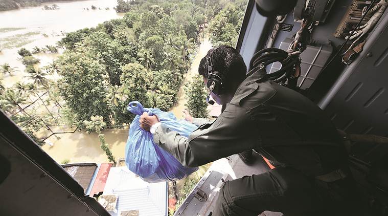 Kerala, Kerala flood, Kerala rainfall, kerala rescue operations, Kerala relief operation, Kerala news, indian express news