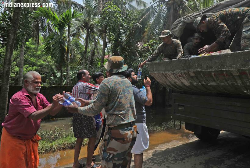 kerala rains, kerala rains photos, relief and rescue mission