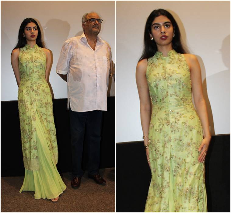 Janhvi Kapoor, Khushi Kapoor, Sridevi birth anniversary, mr india screening, Janhvi Kapoor fashion, Khushi Kapoor fashion, celeb fashion, bollywood fashion, indian express, indian express news