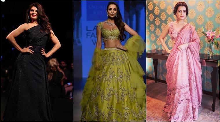 lakme fashion week, lakme fashion week 2018, lakme fashion week day four photos, malaika arora, dia mirza, jazqueline fernandez, indian express, indian express news