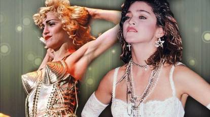 Madonna Womens Costume Cone Bra Corset Gold Pointy Bustier Blond Ambition  Tour 