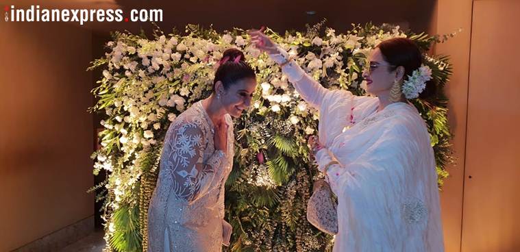 rekha at manisha koirala birthday party