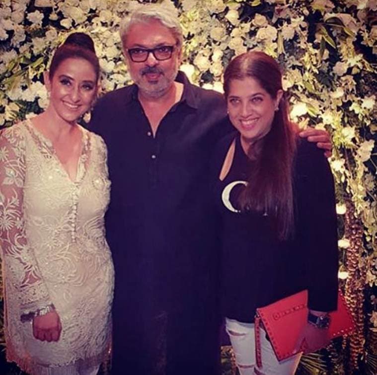 sanjay leela bhansali at manisha koirala birthday party