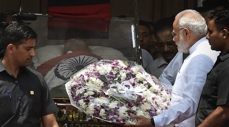 Image result for Kejriwal pays homage  at death of Karunanidhi