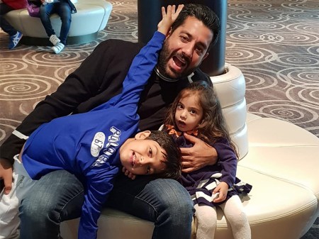 father and kids, family first