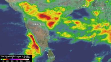 Satellite Map Of Rain Video: Nasa Satellite Captures Intense Monsoon Rains In Kerala | India  News,The Indian Express