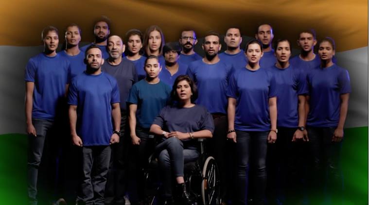 independence day, india independence day, indian national anthem, jana gana mana, asian games team india, independence day videos, viral videos, indian express