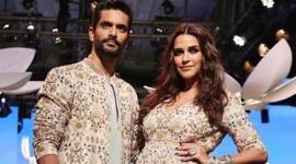 neha dhupia and angad bedi walked the lakme fashion week 2018