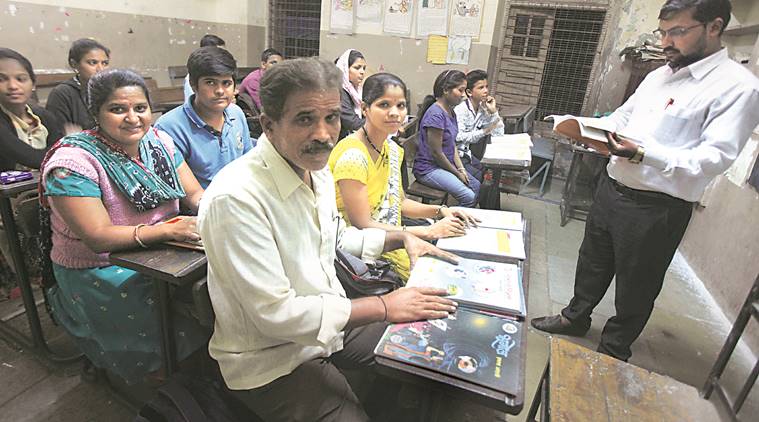 In the same classroom, on the same bench, parents and children aspire for a better future