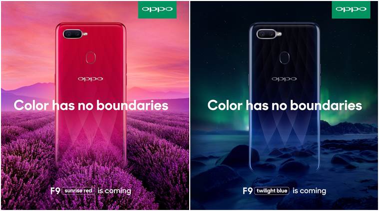 Oppo F9 Official Posters Leaked Showcase Sunrise Red And Twilight