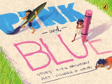 pink and blue, pink for girls, blue for boys