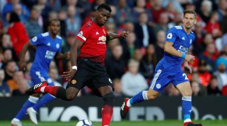 Soccer Football - Premier League - Manchester United v Leicester City - Old Trafford, Manchester, Britain - August 10, 2018  Manchester United's Paul Pogba in action  Action Images via Reuters/Andrew Boyers  EDITORIAL USE ONLY. No use with unauthorized audio, video, data, fixture lists, club/league logos or "live" services. Online in-match use limited to 75 images, no video emulation. No use in betting, games or single club/league/player publications.  Please contact your account representative for further details.