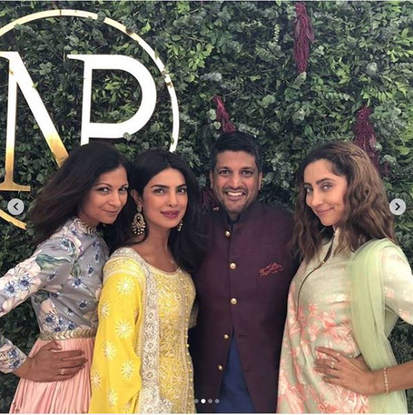 priyanka chopra with friends at roka ceremony