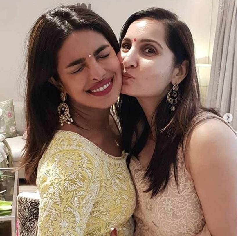 priyanka chopra with friend at roka ceremony
