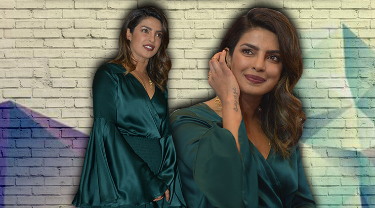 Priyanka Chopra oozes elegance in this satin emerald top ... - 759 x 422 jpeg 76kB