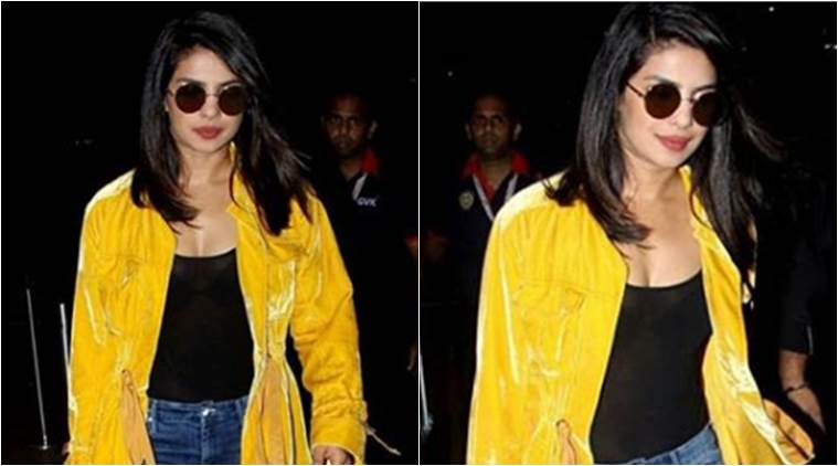 priyanka chopra, priyanka chopra airport look, priyanka chopra gucci bag, priyanka chopra latest look, indian express, indian express news