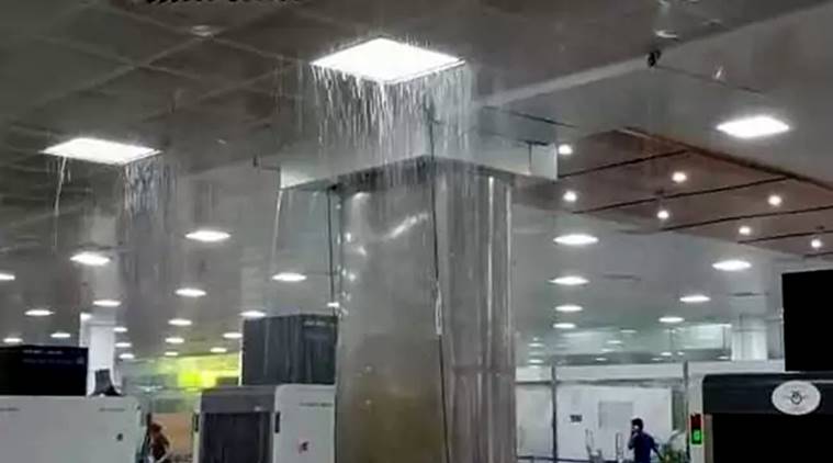 Rain Water Floods Passenger Lounge Of Guwahati Airport