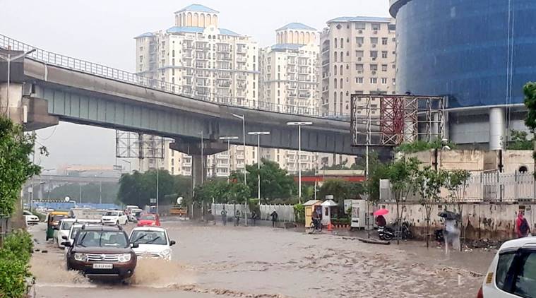 Heavy Rains Disrupt Traffic In Gurgaon Lead To Waterlogging In Several 