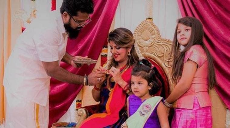 rambha baby shower photos