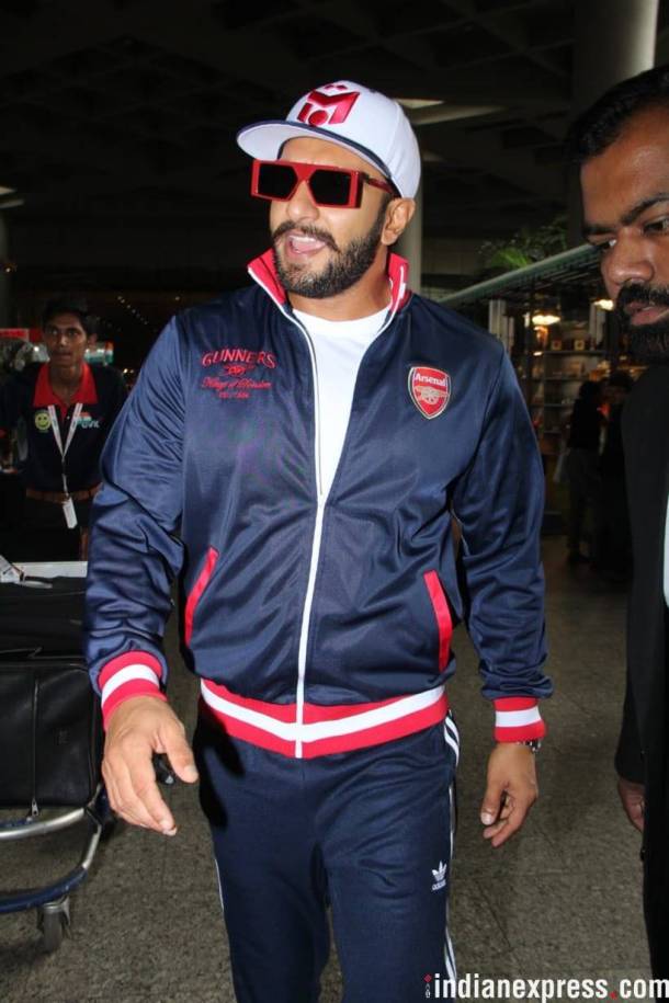 ranveer singh at mumbai airport