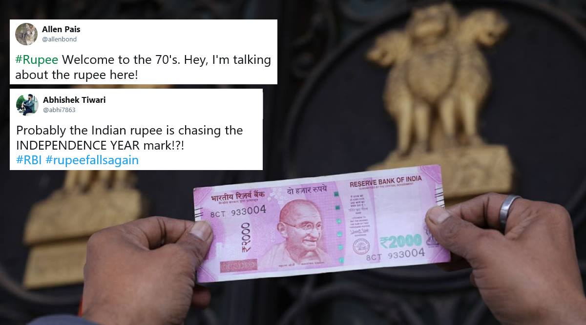 Rupee Breaches Rs 70 Mark Against Us Dollar Twitterati Can T Stop Drawing Connection To Independence Day Trending News The Indian Express