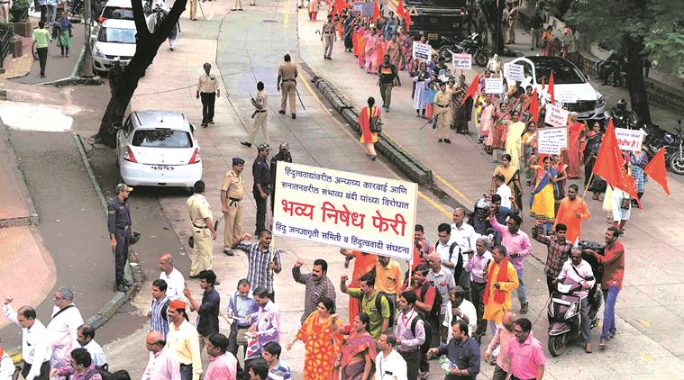 Sanatan Sanstha takes out rally against groups demanding its ban in Thane