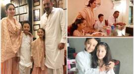 sanjay dutt family eid celebrations photos