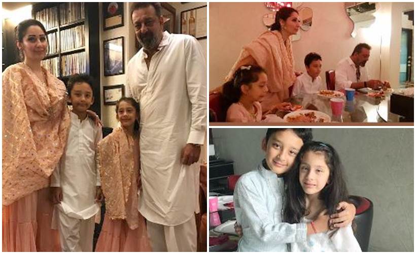 sanjay dutt family eid celebrations photos