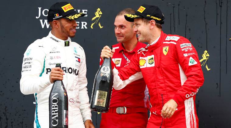 Hamilton holds off Vettel's late move to win Belgian GP 