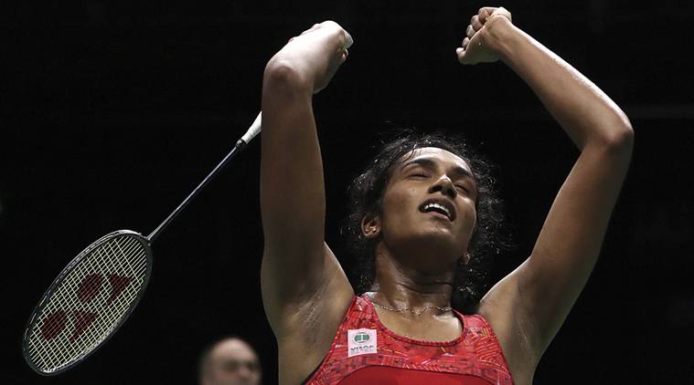 Image result for PV Sindhu fighting Akane Yamaguchi of Japan in straight games at the women's singles semifinals