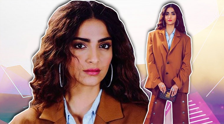 sonam kapoor, sonam kapoor y project, sonam kapoor pant suit, sonam kapoor rhea kapoor, indian express, indian express news