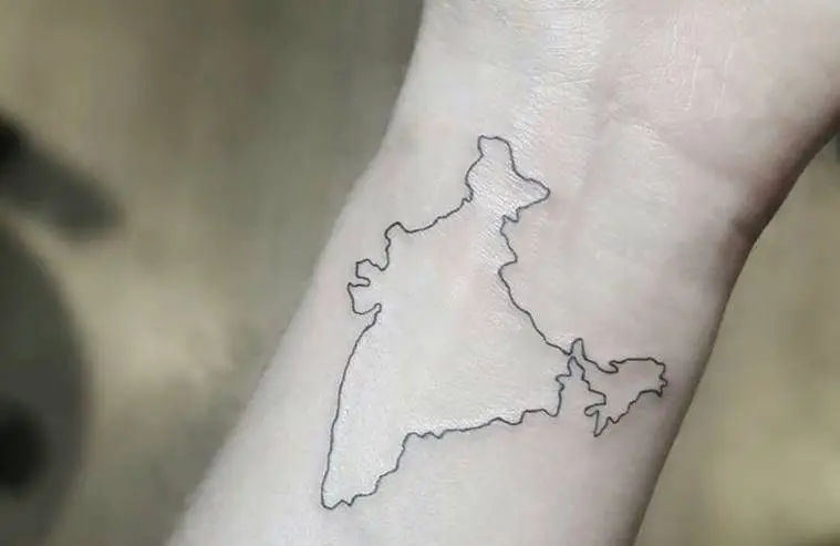 I Love India Heart Tattoo For Body Independence Day Republic Day