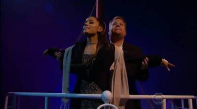 Ariana Grande and James Corden retell Titanic as a musical with 13 songs | Trending News,The Indian Express Ariana Grande and James Corden retell Titanic as a musical with 13 songs | Trending News,The Indian Express