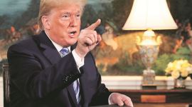 donald trump, iran, mike pompeo, white house, tehran, brussels, nato, lebanon, fara, middle east, world news, indian express