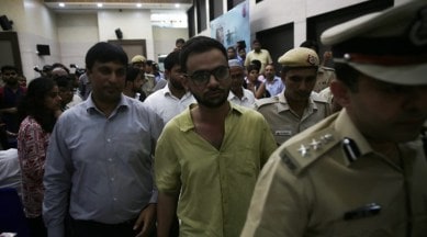 JNU student Umar Khalid was reportedly attacked in the national capital on Monday. (Express photo/Renuka Puri)