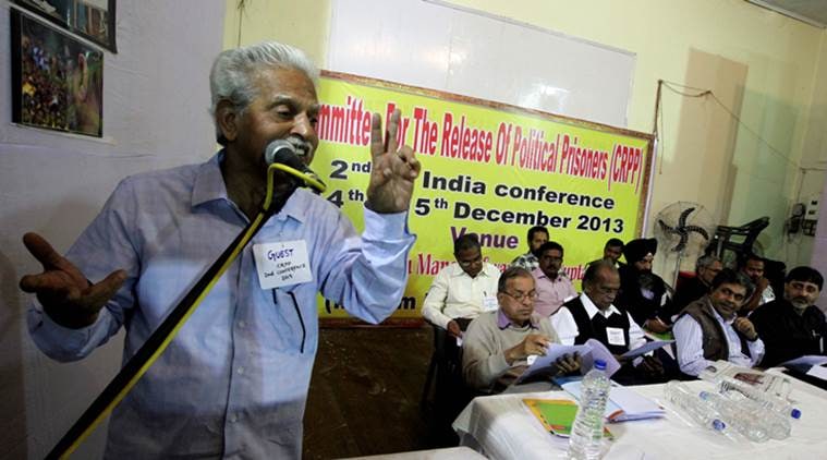 Varavara Rao, Varavara Rao coronavirus, Varavara Rao COVID, Varavara Rao bail plea, Elgaar Parishad case, Bombay High Court, Mumbai news, city news, Indian Express