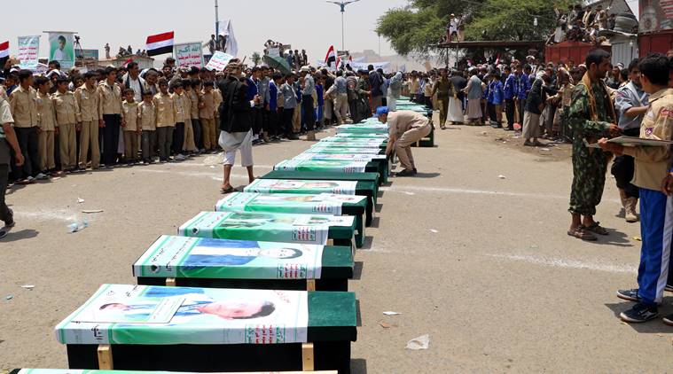 Yemen buries children killed by air strike, Saudi Arabia insists raid 'legitimate'