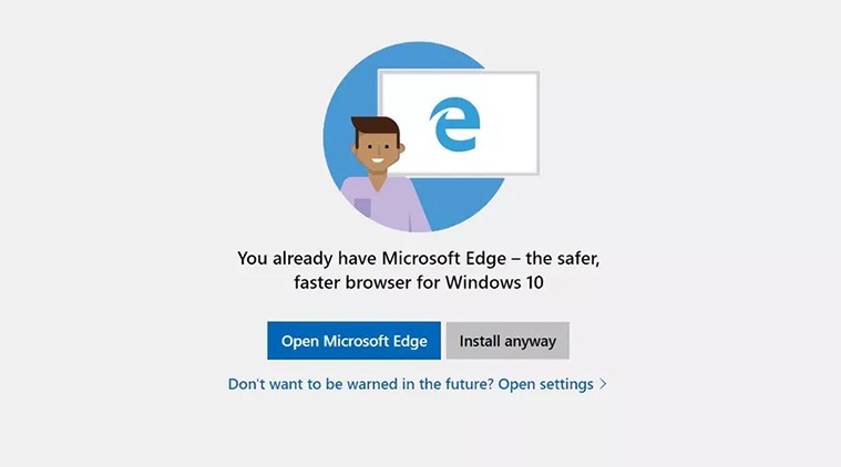 Microsoft, Microsoft Edge, Microsoft Edge prompt, Windows 10, Google Chrome, Firefox, Windows 10 October 2018 update, microsoft edge windows 10 prompt, windows 10 update, windows insider, edge browser