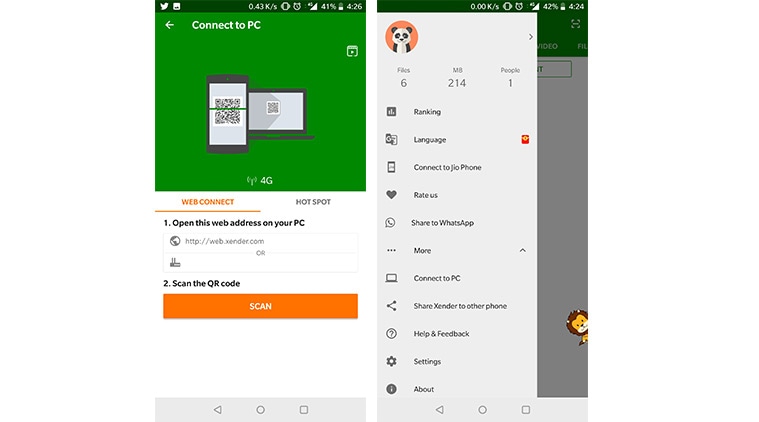 How To Use Xender To Transfer Files On Android Iphone And Desktop Technology News The Indian Express