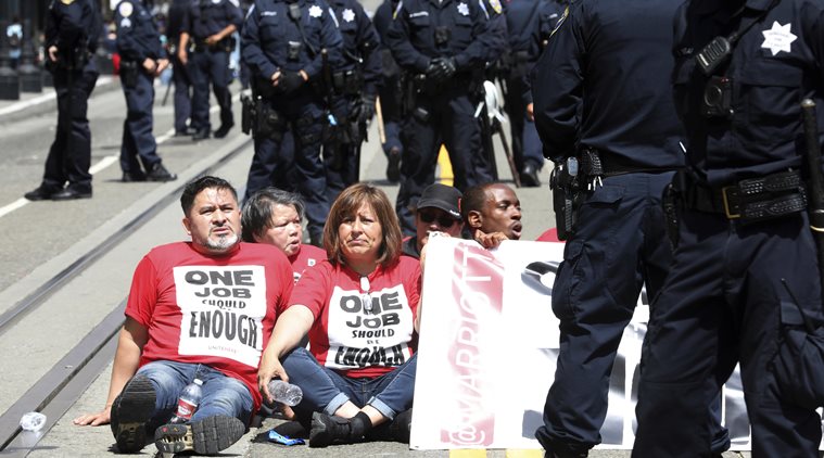 75 Hotel Workers Arrested At Labor Day Protest In California World News The Indian Express