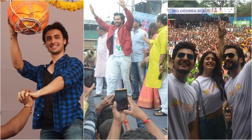 Varun Dhawan, Jackky Bhagnani and others were seen celebrating Janmashtami in Mumbai