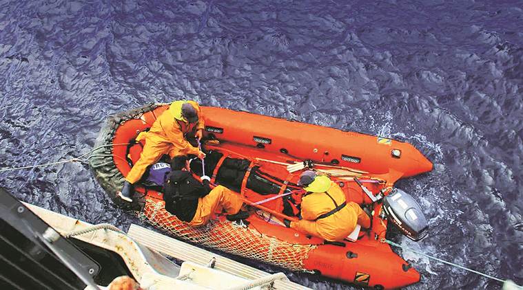 Abhilash Tomy, Abhilash tomy recue, Navy Commander Abhilash Tomy, Abhilash Tomy boat, Thuriya, Indian navy, kerala, Golden Globe race, who is Abhilash Tomy, GGR 2018, Indian ocean, INSV Mhadei, Big picture story, Indian express