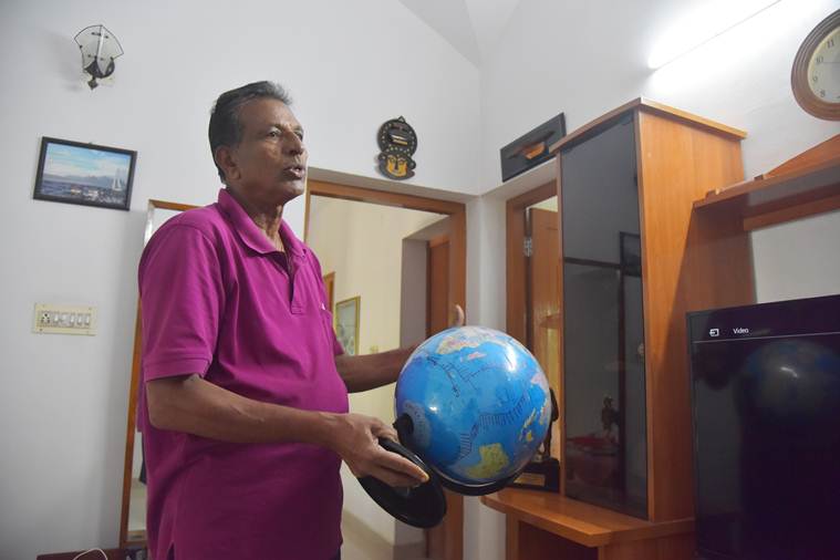 Abhilash Tomy, Abhilash tomy recue, Navy Commander Abhilash Tomy, Abhilash Tomy boat, Thuriya, Indian navy, kerala, Golden Globe race, who is Abhilash Tomy, GGR 2018, Indian ocean, INSV Mhadei, Big picture story, Indian express