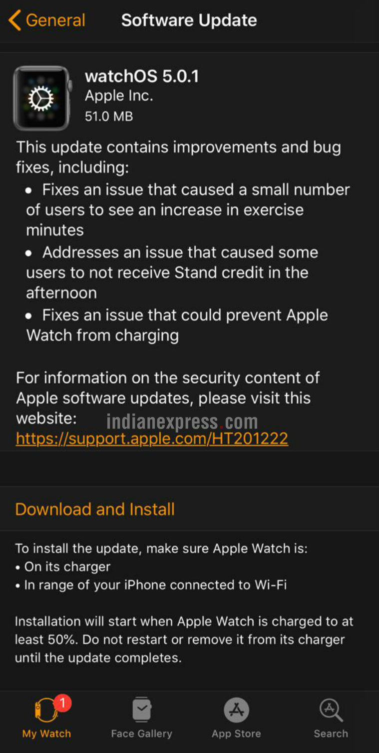 watchOS 5.0.1, Apple watchOS 5, Apple watchOS 5.0.1, Apple, Apple Watch, Apple Watch bugs, Apple Watch bug fixes, Apple Watch not charging, iPhone 5S, iOS 12, iOS 12 watchOS 5