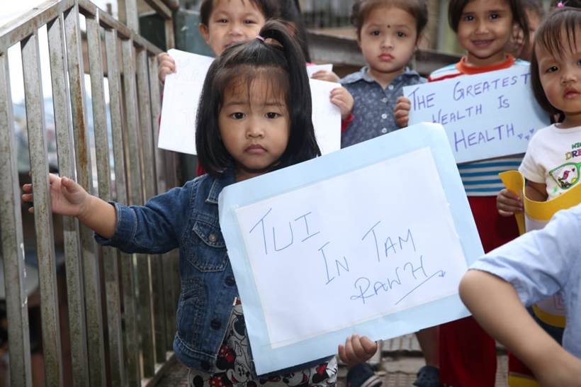 Poshan Maah, healthy eating, Poshan Maah mizoram, mizoram children activists, mizoram children rally, mizoram anganwadi rally, mizoram healthy eating rally, indian express news