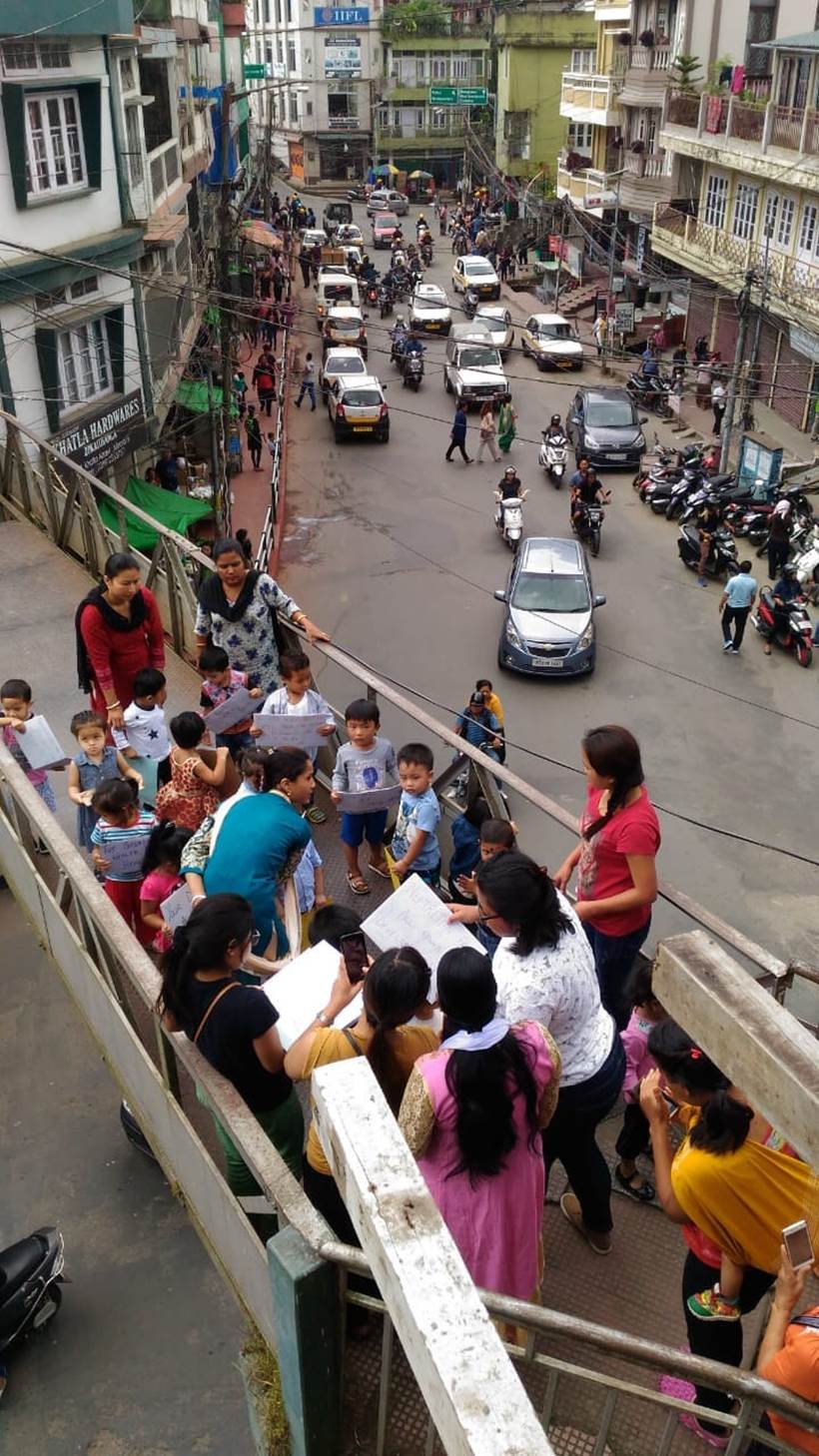Poshan Maah, healthy eating, Poshan Maah mizoram, mizoram children activists, mizoram children rally, mizoram anganwadi rally, mizoram healthy eating rally, indian express news